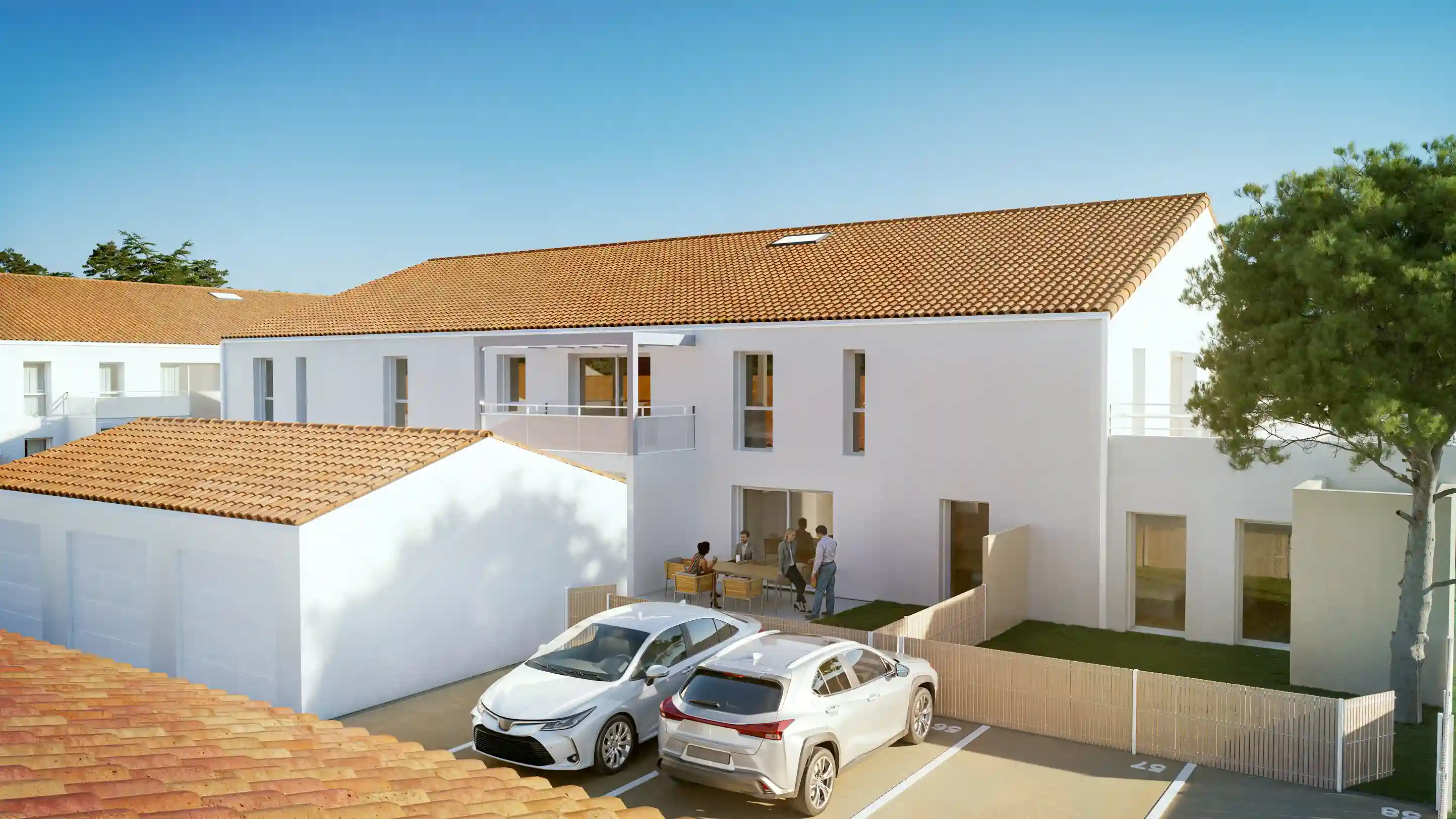 Garages et solutions de stationnement sécurisées disponibles au sein de la résidence Les Rochers de l’Océan proche Saint-Gilles-Croix-de-Vie.